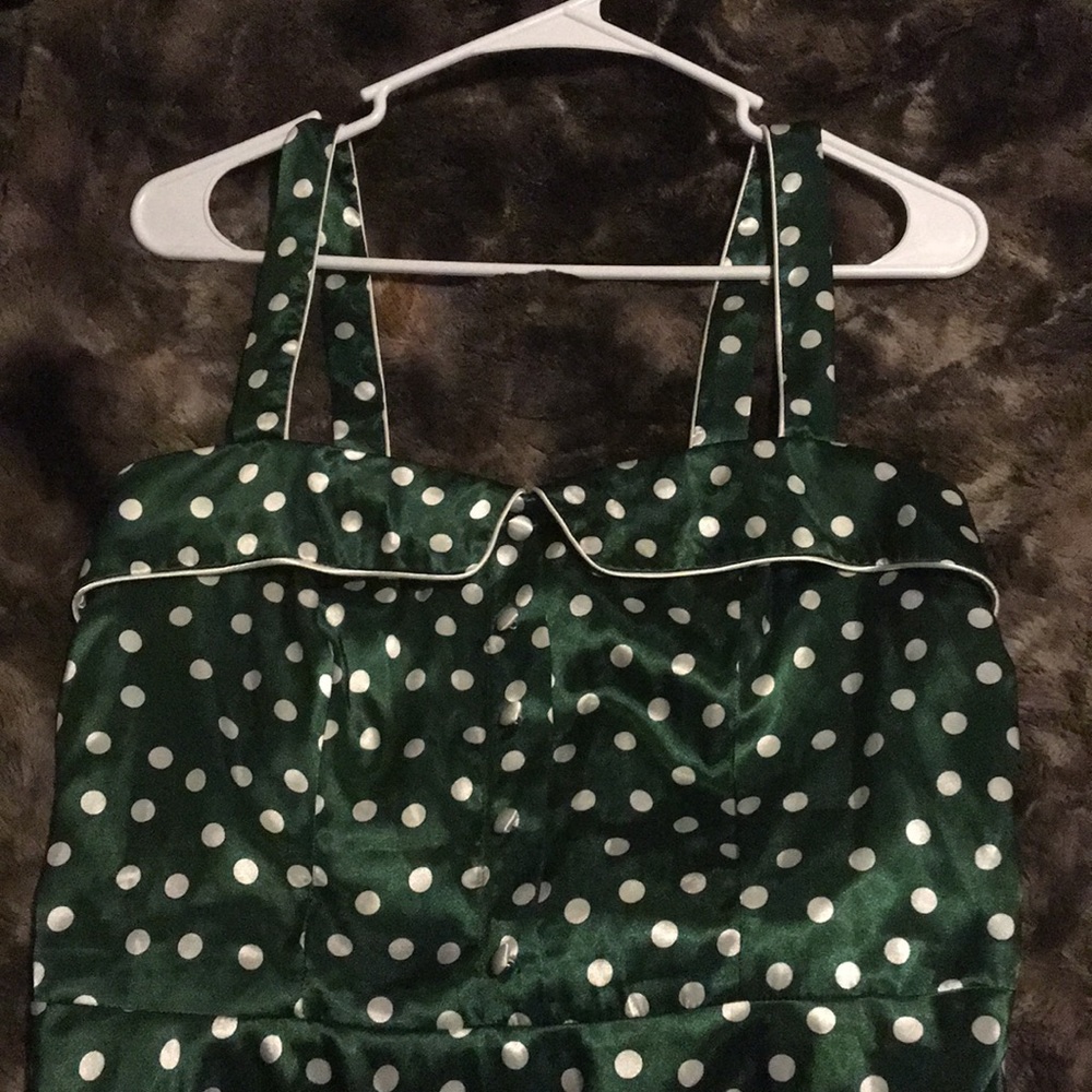 Satin Polka Dot Tea Dress